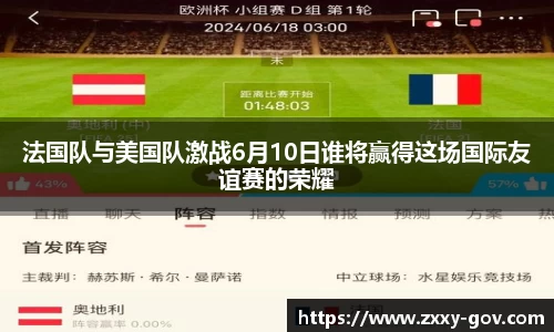 法国队与美国队激战6月10日谁将赢得这场国际友谊赛的荣耀